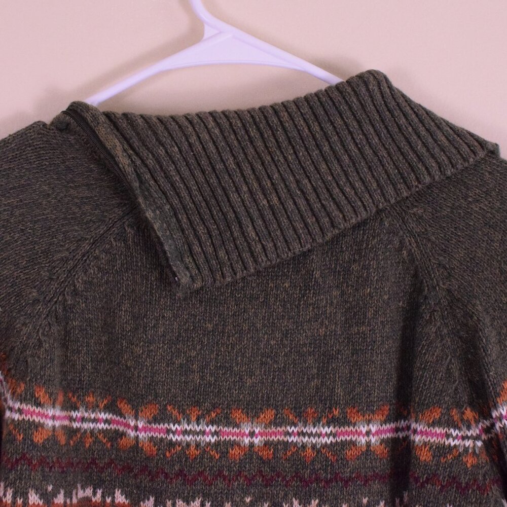 Mountain Lake Cotton Chunky Warm Thick Fall Cozy Sweater Cabincore Cottage - M - Picture 10 of 13